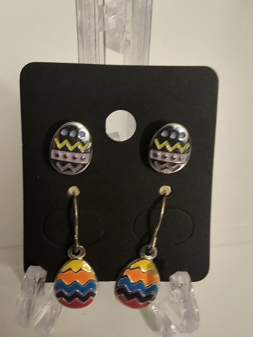 Colorful Easter Egg Earrings - 2 Pairs